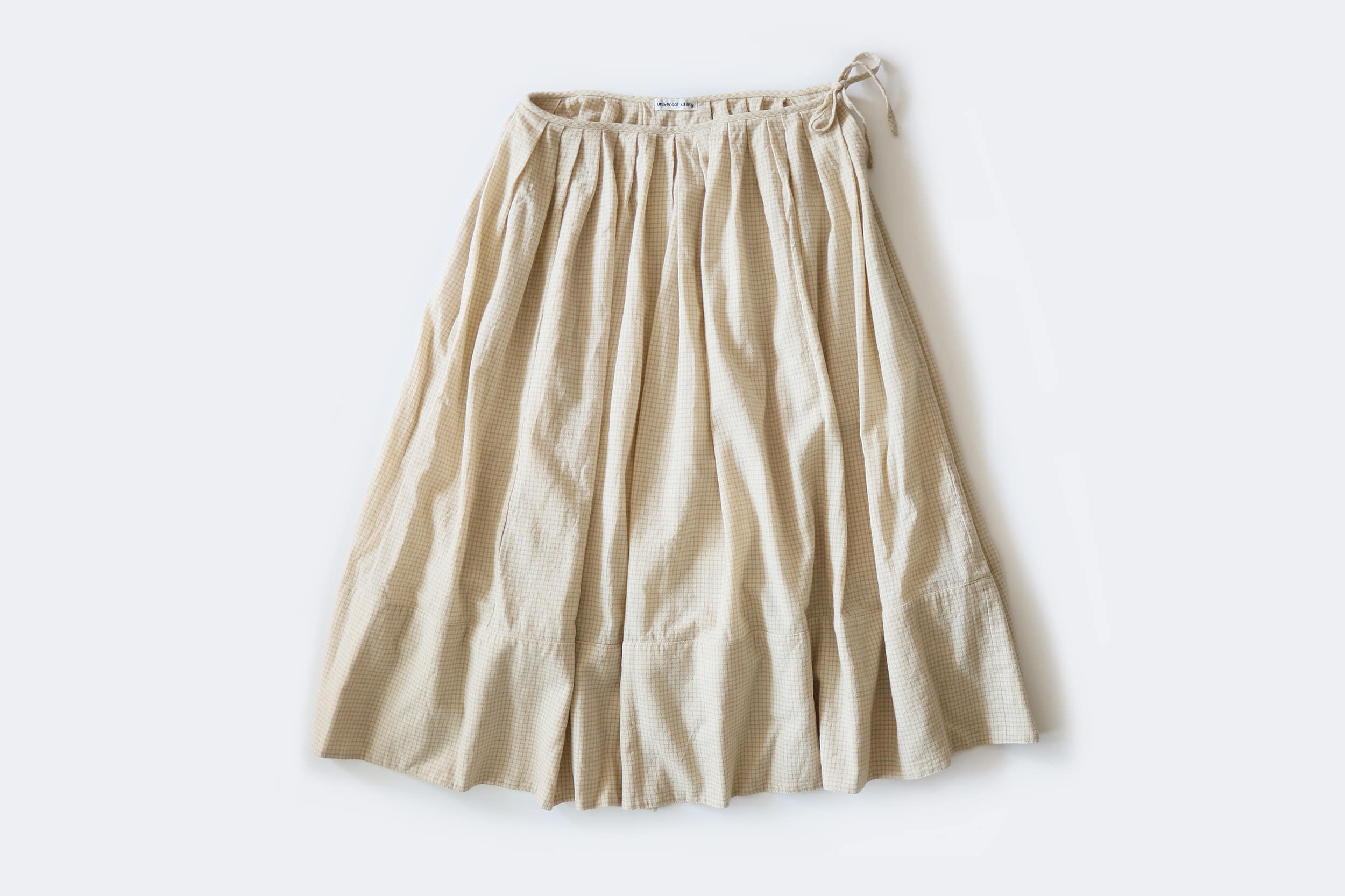 universal utility  Check Pleated Skirt